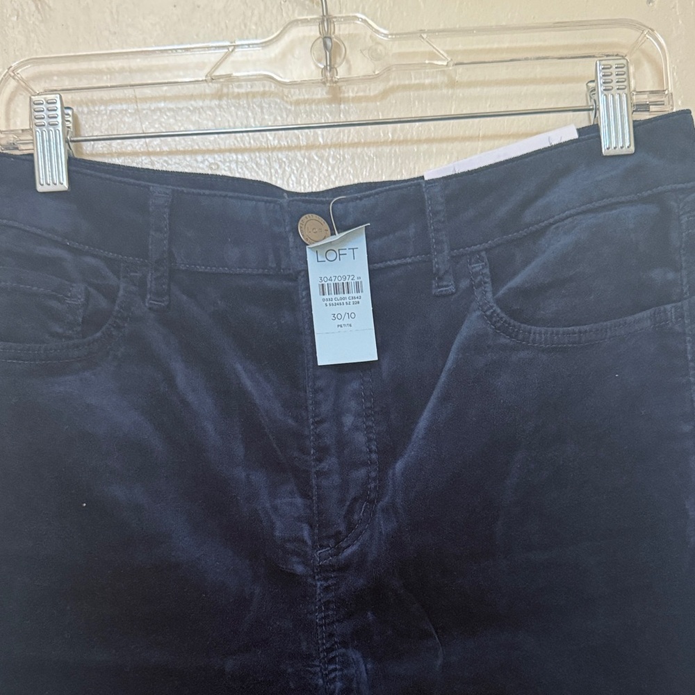LOFT Curvy Skinny Velvet Jeans NWT